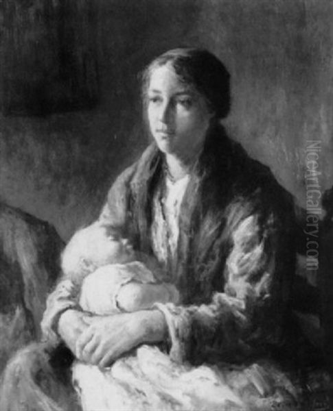 Motherly Cares Oil Painting by Bernard Johann De Hoog