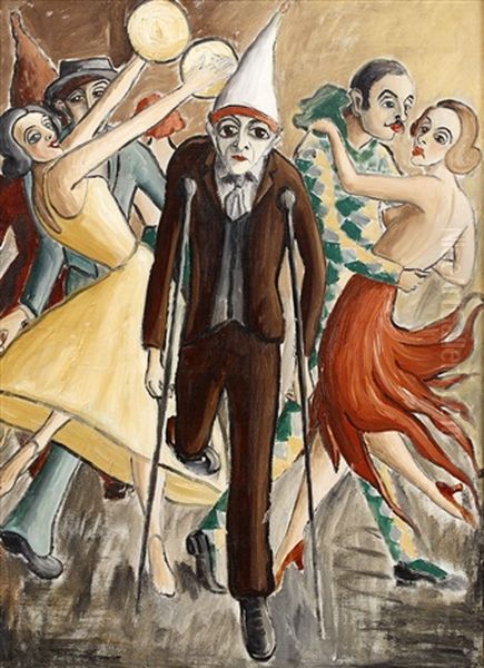 Maskerad Oil Painting by Carl Birger Hoeoeg