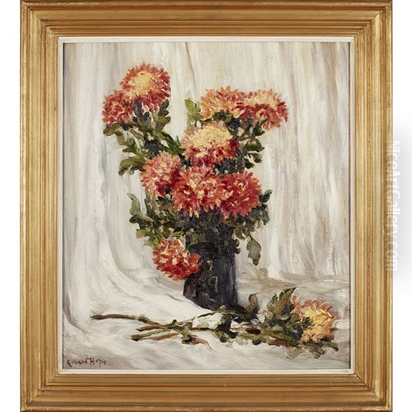 Still-life: Vase Of Flowers Oil Painting by Robert Hope