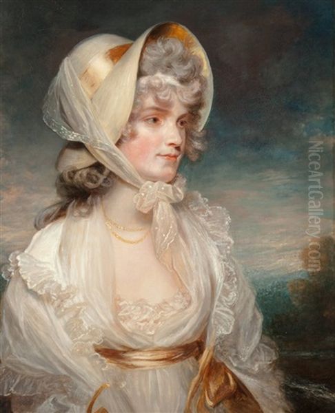 Portrait Of The Honorable Lucy Elizabeth Byng Oil Painting by Sir John Hoppner