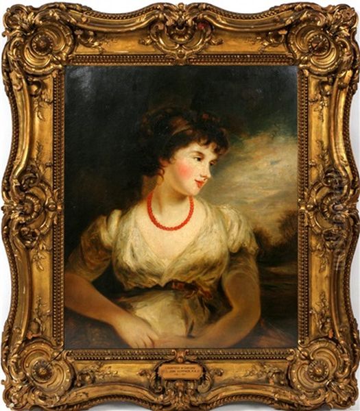 Portrait Of Countess Of Oxford Oil Painting by Sir John Hoppner