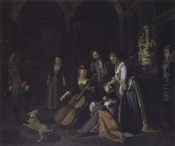 Le Concert Oil Painting by Jan Josef Horemans the Younger