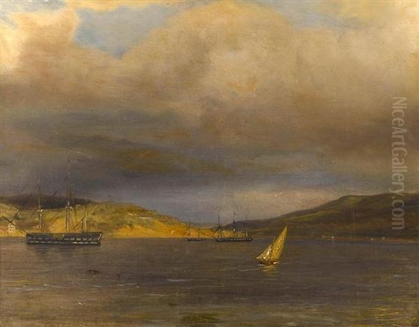 Seascape Oil Painting by Theodore Gudin