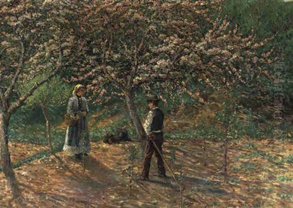 Baumblute Oil Painting by Theodor von Hoermann