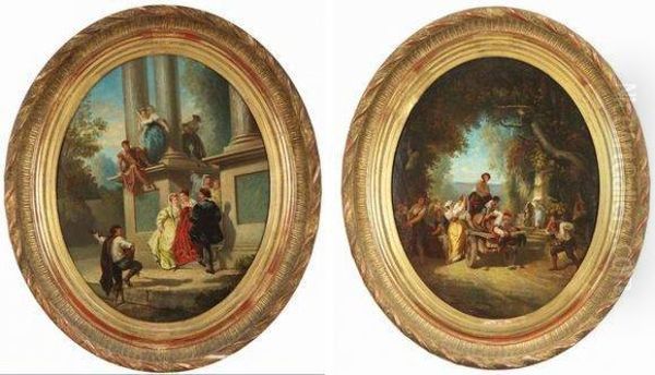 < Les Vendanges >. Oil Painting by Henri Baron