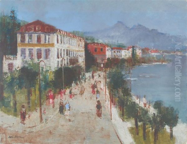 Sudliche Promenade Oil Painting by Josef Horn