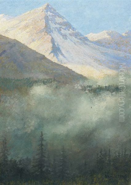 Mount Cheops, Canadian Rockies Oil Painting by William Cornelius Van Horne