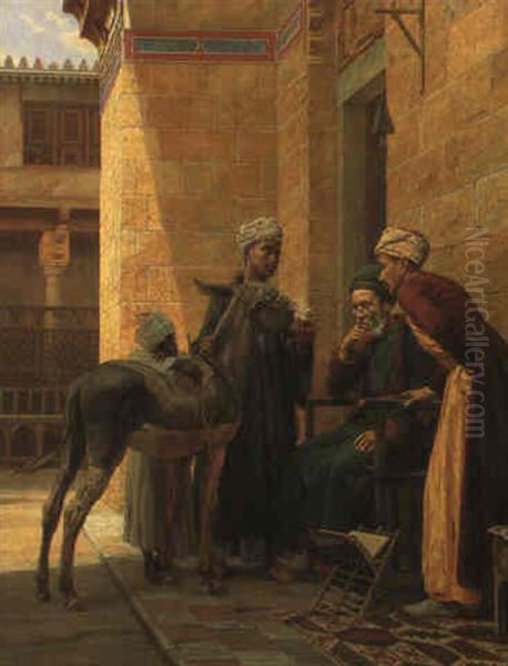 Striking A Bargain (marche Conclu) Oil Painting by Walter Charles Horsley