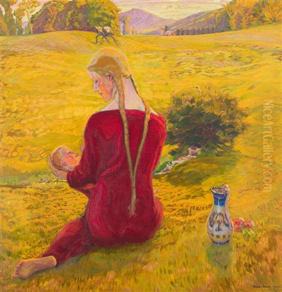 Mutter Und Kind Oil Painting by Paul Horst-Schulze