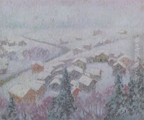 View Of Gstaad Oil Painting by William Samuel Horton