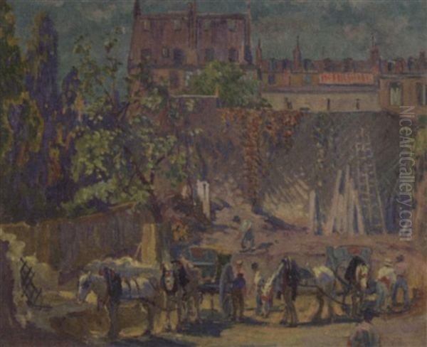 The Demolition Of Degas' House During The Construction Of The Paris Metro Oil Painting by William Samuel Horton