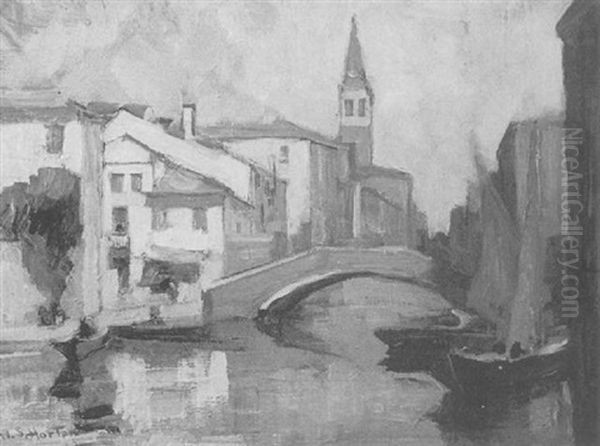 Canal In Venice Oil Painting by William Samuel Horton