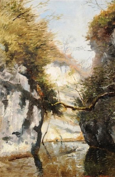 A La Sarraz Oil Painting by Eduard Hosch