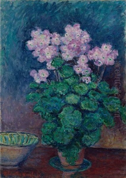 Fleurs Oil Painting by Blanche Hoschede-Monet
