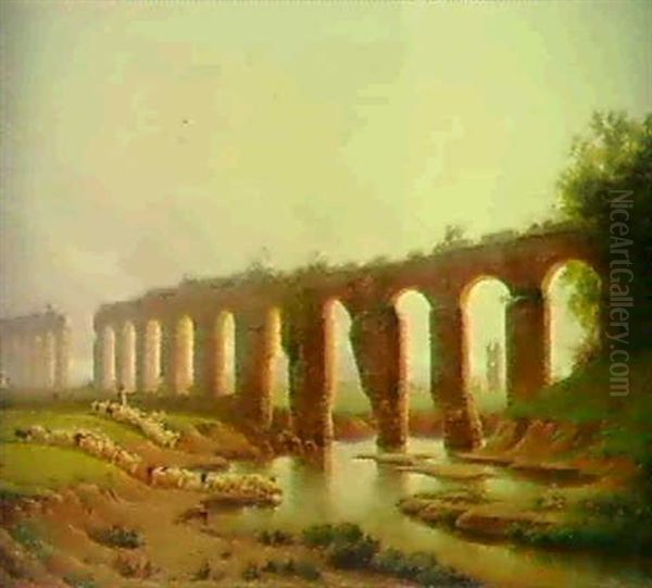 Campagnalandschaft Oil Painting by Edmund Hottenroth