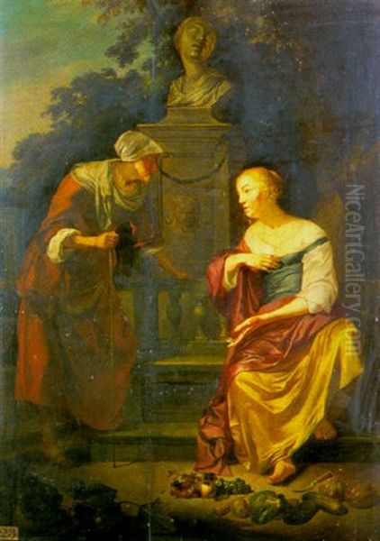 Vertumne Et Pomone Oil Painting by Arnold Houbraken