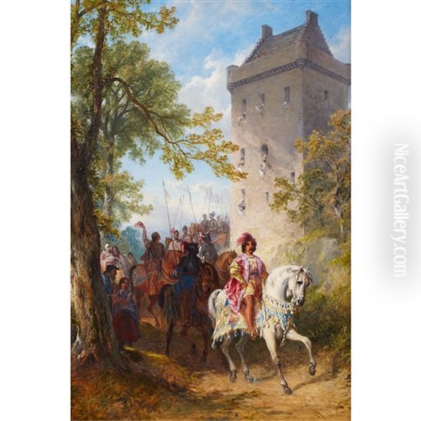 Johnie Armstrong Oil Painting by John Adam P. Houston