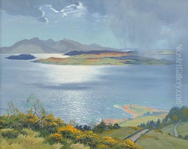 When The Mist Breaks Over The Cumbraes And The Arran Peaks Are Gray Oil Painting by Robert Houston