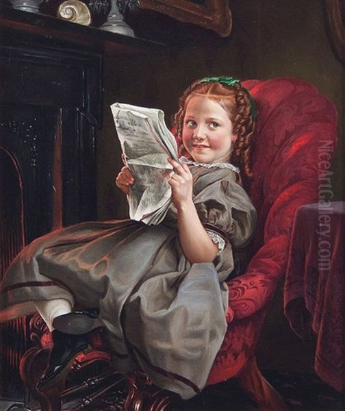 Listening On The Sly Oil Painting by Philipp Hoyoll