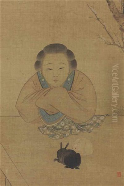 Lady Oil Painting by Hua Yan