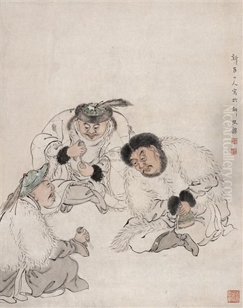 Character Oil Painting by Hua Yan