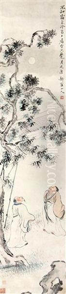 Landscape And Character Oil Painting by Hua Yan