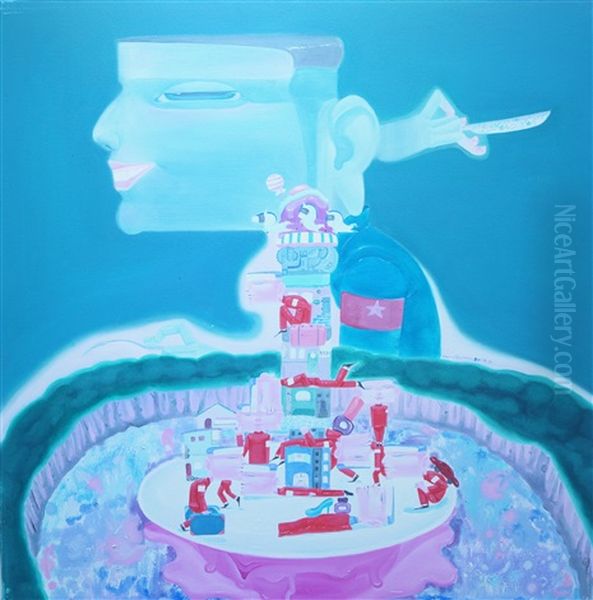 Story Of Xiao Ba Series No 16 Oil Painting by Huang Binhong