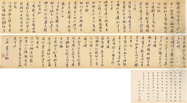 Calligraphie De Style Courant Oil Painting by Huang Daozhou