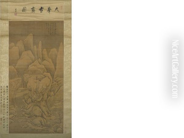 Snowy Landscape Oil Painting by Huang Gongwang