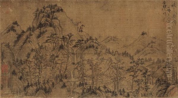 Autumn Landscape Oil Painting by Huang Gongwang