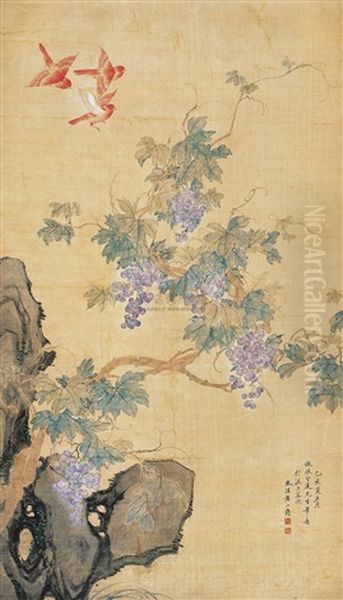 Flowers Oil Painting by Huang Shanshou