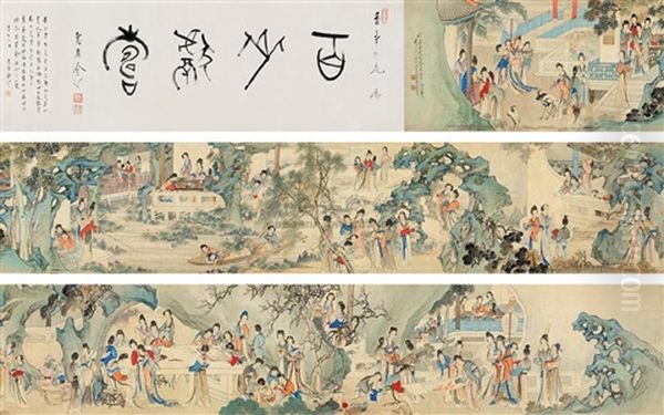 Ladies Oil Painting by Huang Shanshou