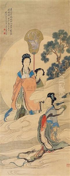 Immortal Oil Painting by Huang Shanshou