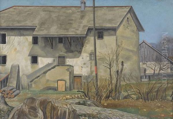 Alte Muhle Bei Mornex Oil Painting by Aime Barraud