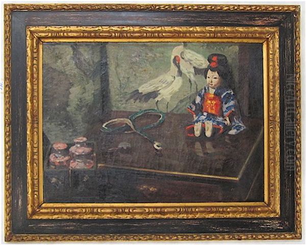 Still-life With Doll Oil Painting by Ulrich Huebner