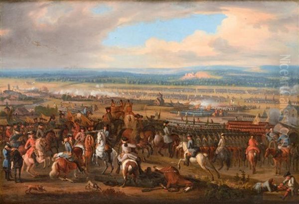 La Bataille De Chiari Oil Painting by or Huchtenburgh, Jan van Huchtenberg