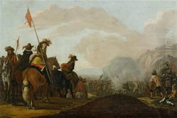 Schlachtenszenen (pair) Oil Painting by or Huchtenburgh, Jan van Huchtenberg