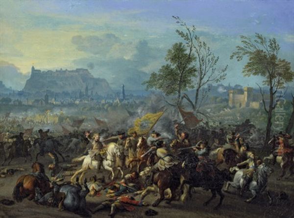 Die Schlacht Von Peterwardein Oil Painting by or Huchtenburgh, Jan van Huchtenberg