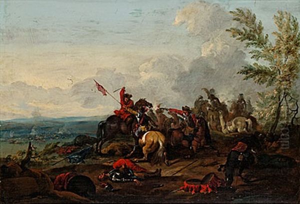 Bataljer (pair) Oil Painting by or Huchtenburgh, Jan van Huchtenberg