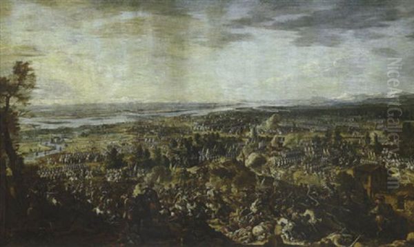 Schlachtenbild Oil Painting by or Huchtenburgh, Jan van Huchtenberg