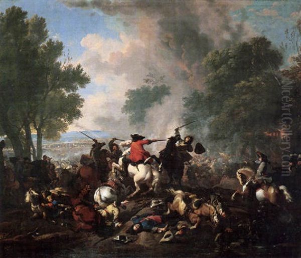 Die Schlacht Bei Malplaquet Oil Painting by or Huchtenburgh, Jan van Huchtenberg