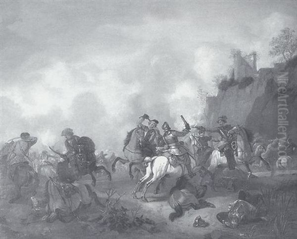 The Battlefield Oil Painting by or Huchtenburgh, Jan van Huchtenberg