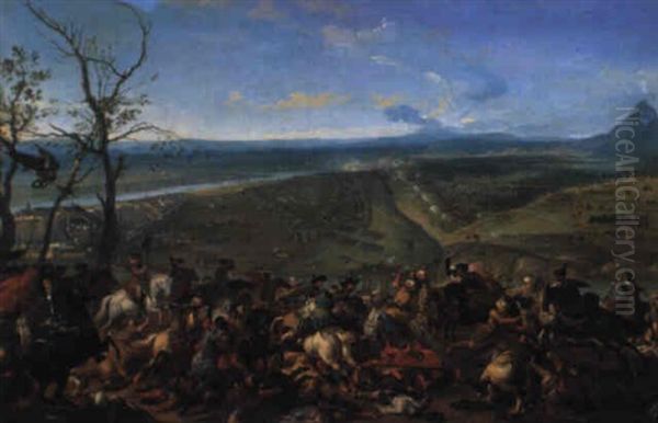 Kurfurst Max Emanuel In Der Schlacht 1688 Gegen Die Turken Bei Belgrad Oil Painting by or Huchtenburgh, Jan van Huchtenberg