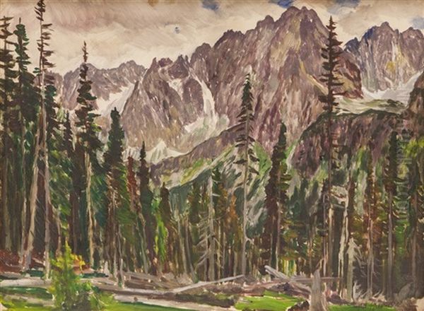 Horska Krajina Oil Painting by Antonin Hudecek