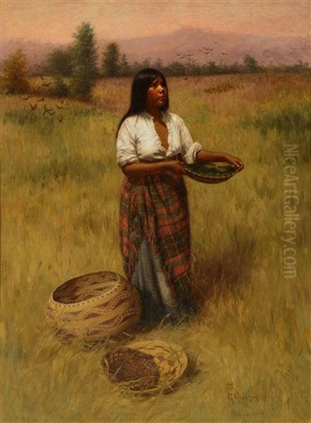 The Dove Garden Oil Painting by Grace Carpenter Hudson