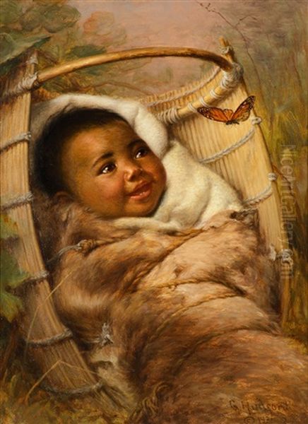 The Butterfly (qui-tak-tak) Oil Painting by Grace Carpenter Hudson