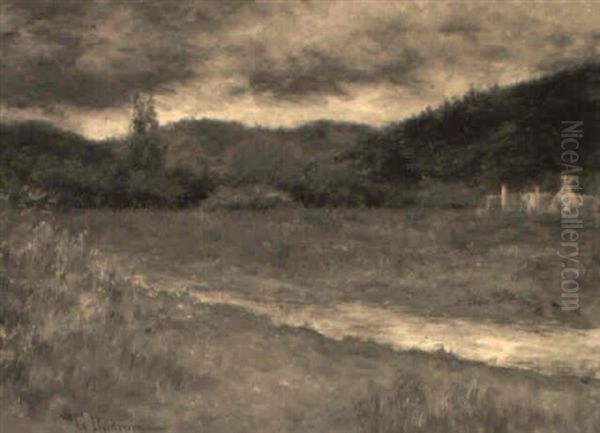 Stream And Teepee Oil Painting by Grace Carpenter Hudson