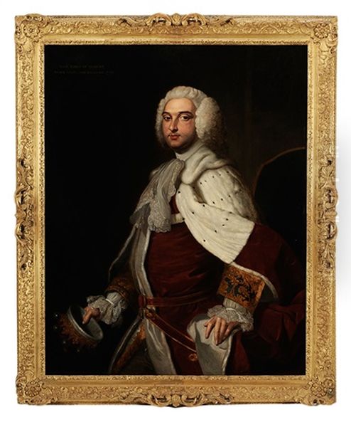 Portrait Of John Percival, 2nd Earl Of Egmont (1711-1770) Oil Painting by Thomas Hudson
