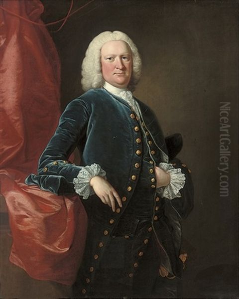 Portrait Of Ralph Thrale Oil Painting by Thomas Hudson
