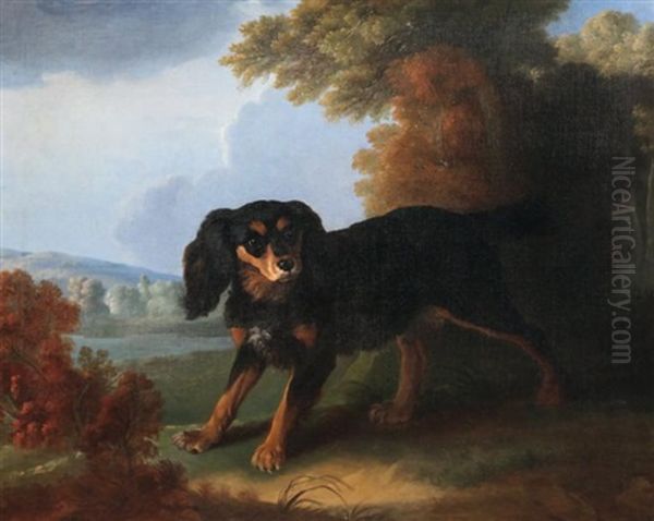 Portrait De Mimi, Le King-charles De Madame De Pompadour Oil Painting by Christophe Huet